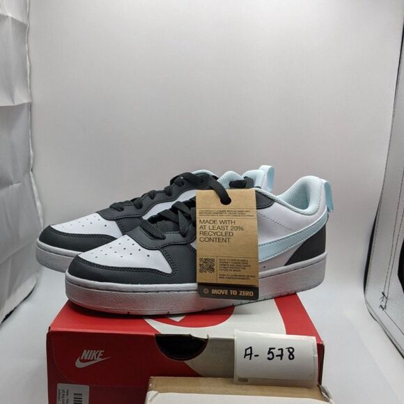 Nike Court Borough Big Kids Shoes, Black Blue White, HQ3258-060, 6.5Y Medium US - Picture 8 of 9